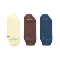 Solid Mid Tab 3 Pack Socks