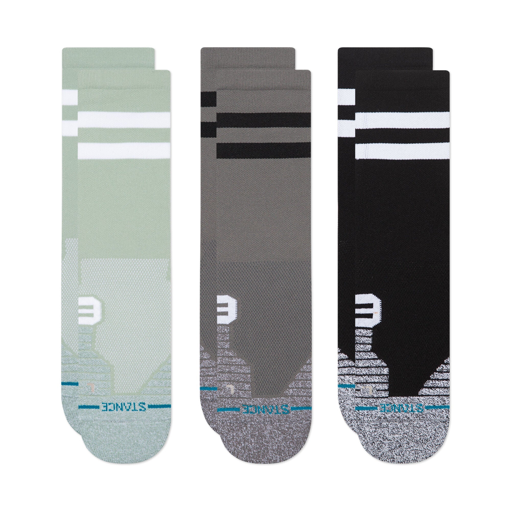 Mid-Cushion Performance Crew Socks 3 Pack
